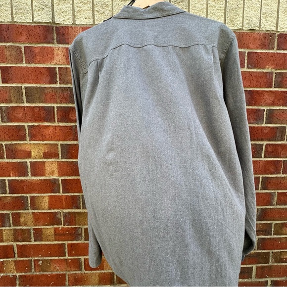 Timberland Pro Original Fit Midweight Gray Flannel Button-Up Soft Casual Gorp XL - Picture 11 of 13